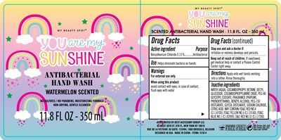 label image - you are my sunshine hand wash watermelon 350 ml bzk 015
